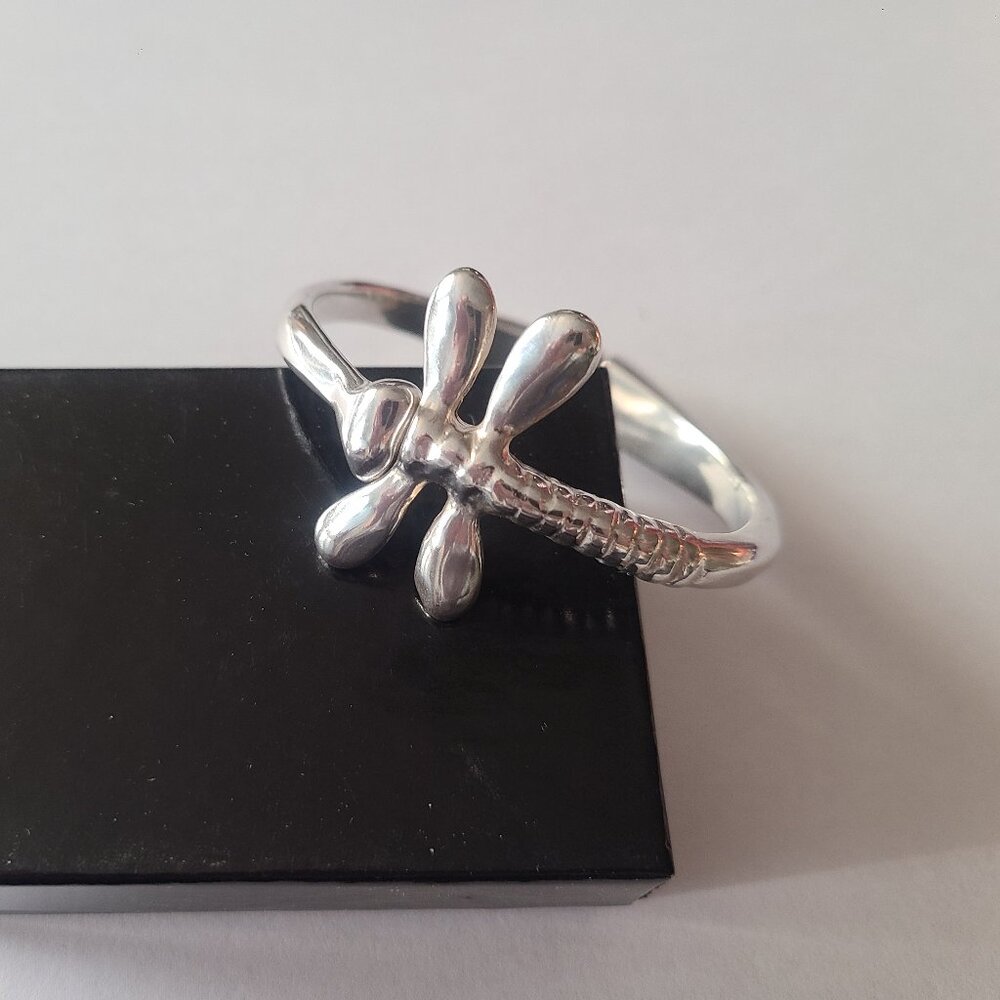 Uno de 50 Sterling Silver Plated Hinged Bangle Bracelet